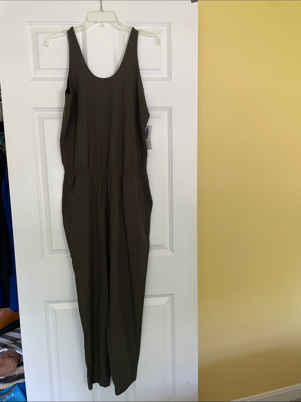 Old Navy Olive Jumpsuit - Sleeveless Long-Leg